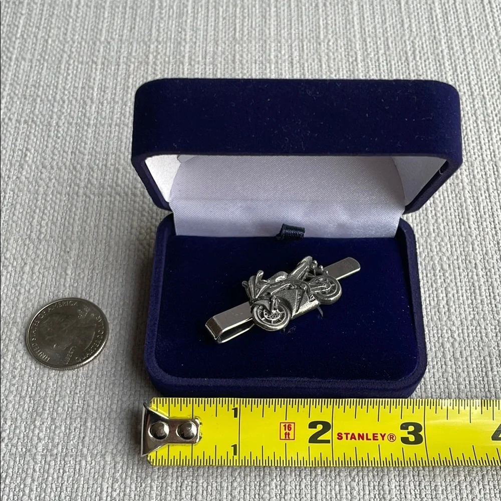 Hoardersworld Motorcycle Tie Clip (Slide) Handmade Gift Boxed